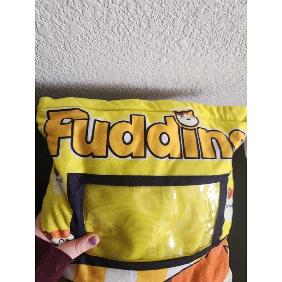 Pudding Cat Kawaii Pillow W/ Zipper and Clear Pouch - Picture 8 of 8